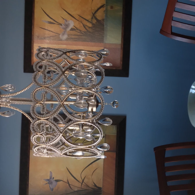 House of Hampton® Dzesika 5 - Light Distressed Metal with Crystal